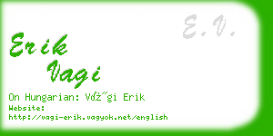 erik vagi business card